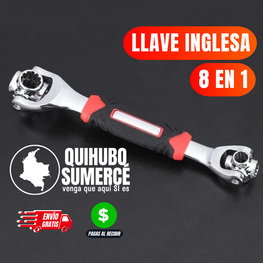 Llave Inglesa Multifuncional 8 en 1