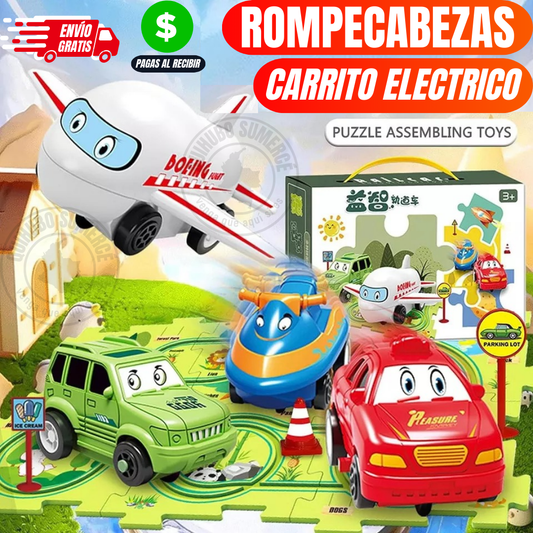 Pista de rompecabezas PuzzleTrack™ con Carrito Eléctrico (25 pcs)